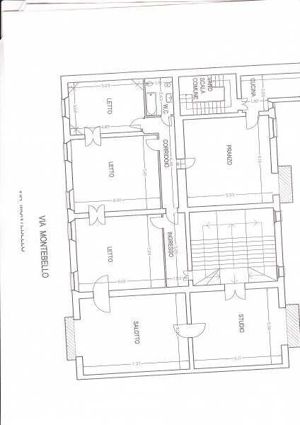 Foto 2 - Appartamento Via Montebello, Ferrara - planimetria 1