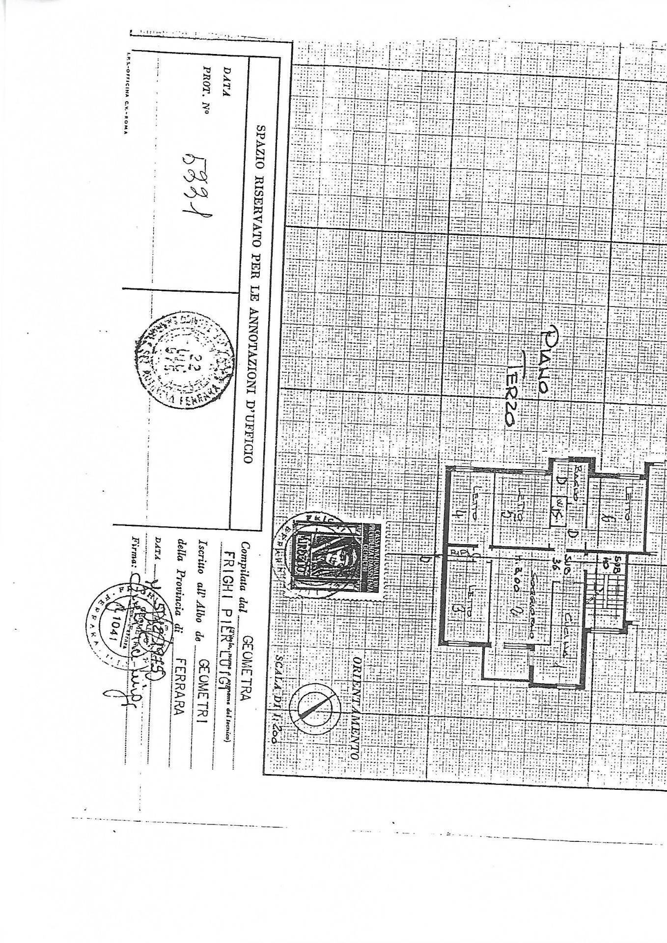 Foto 2 - Appartamento Via Mario Azzi, Ferrara - planimetria 1