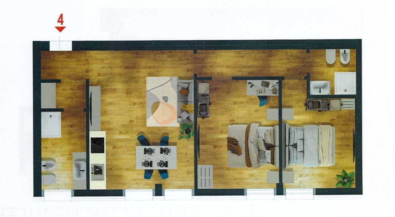 PLANIMETRIA - Quadrilocale Piazza Brescia
 
15-17, Jesolo - planimetria 1