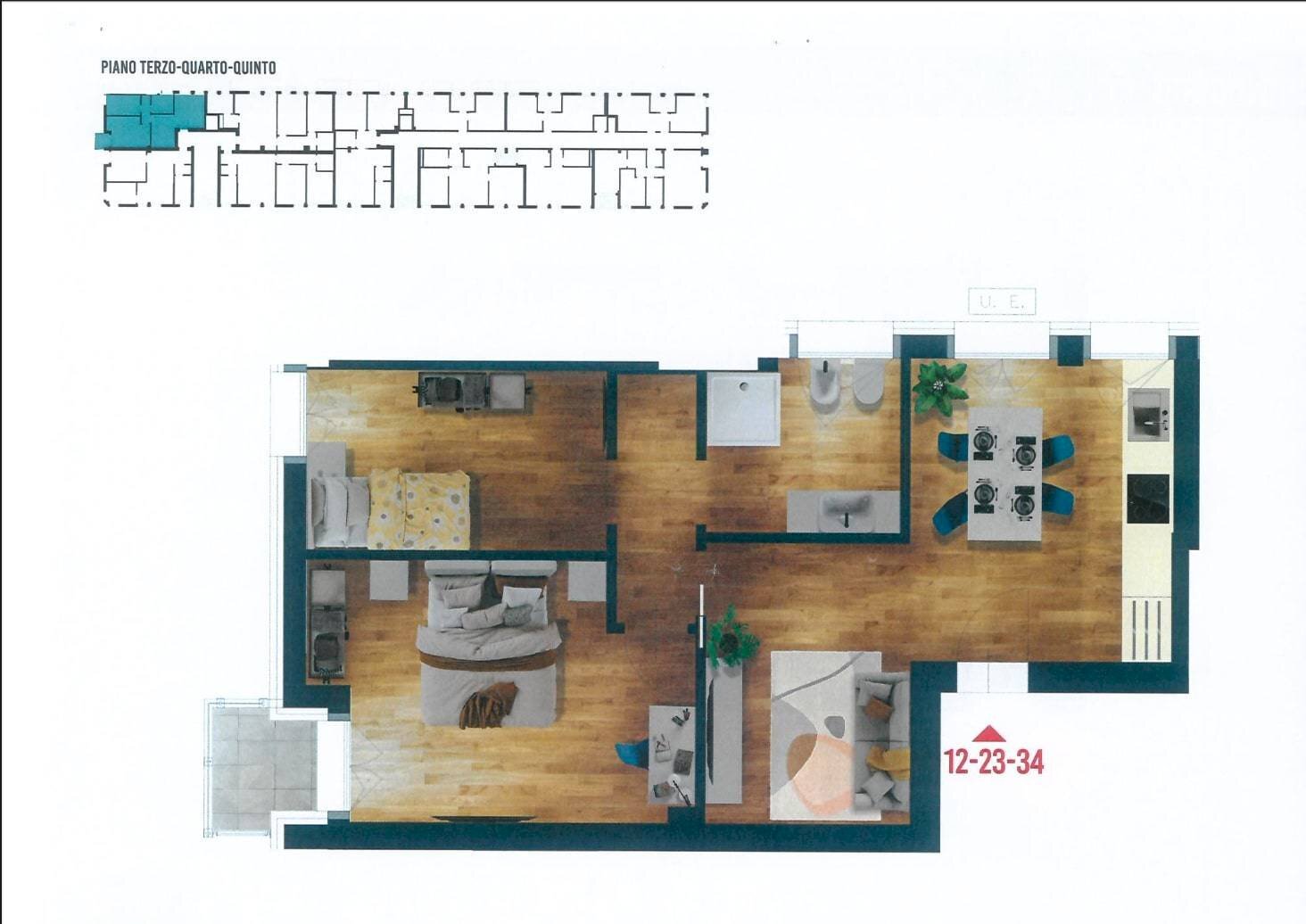Foto 15 - Three-room apartment Piazza Brescia
 
15, Jesolo - floor plans 1