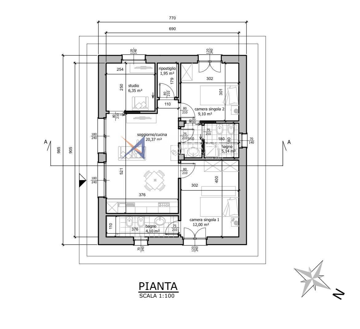 Foto 19 - Villa Taggia - planimetria 1