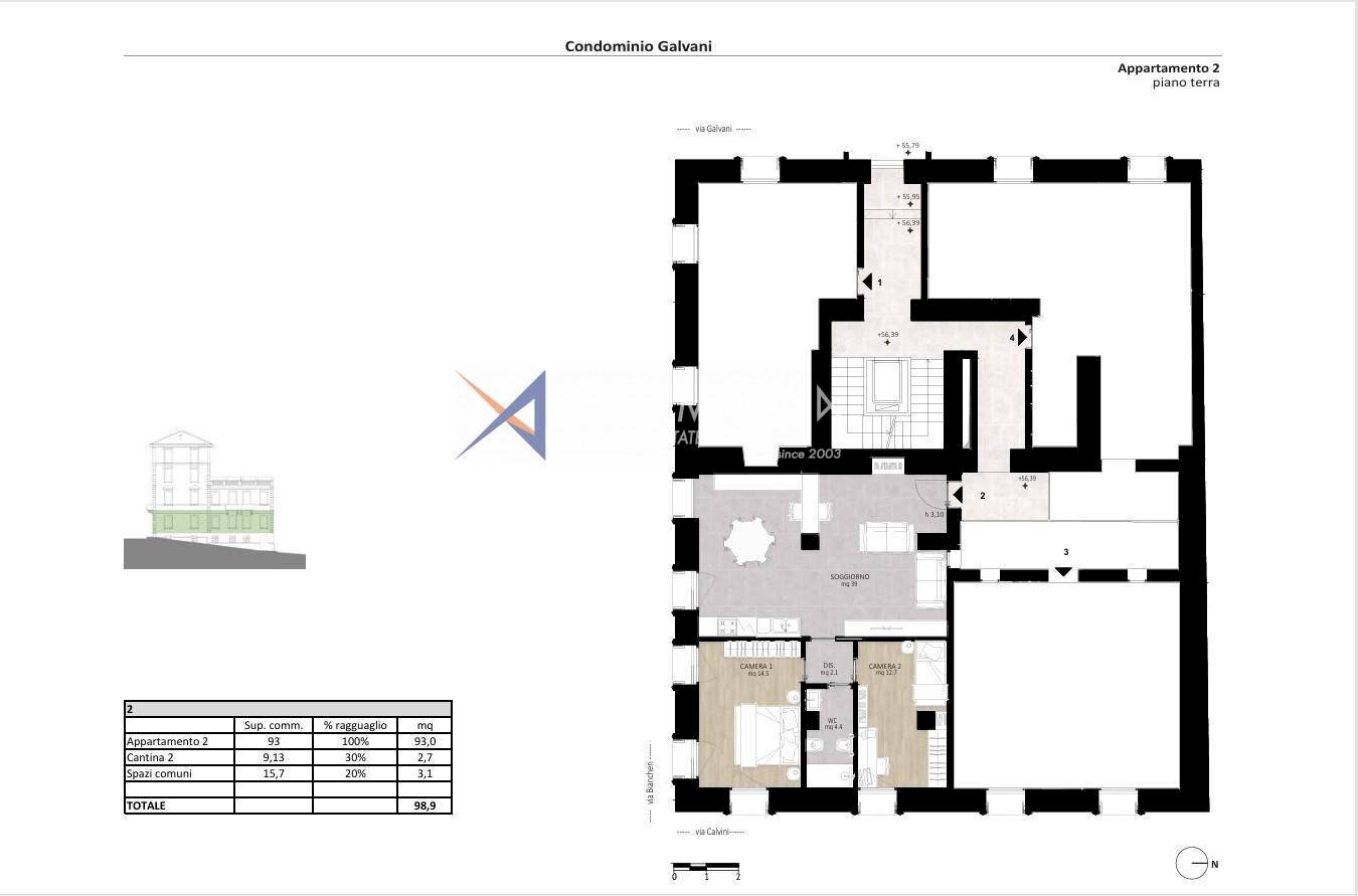 Foto 9 - Appartamento Sanremo - planimetria 1
