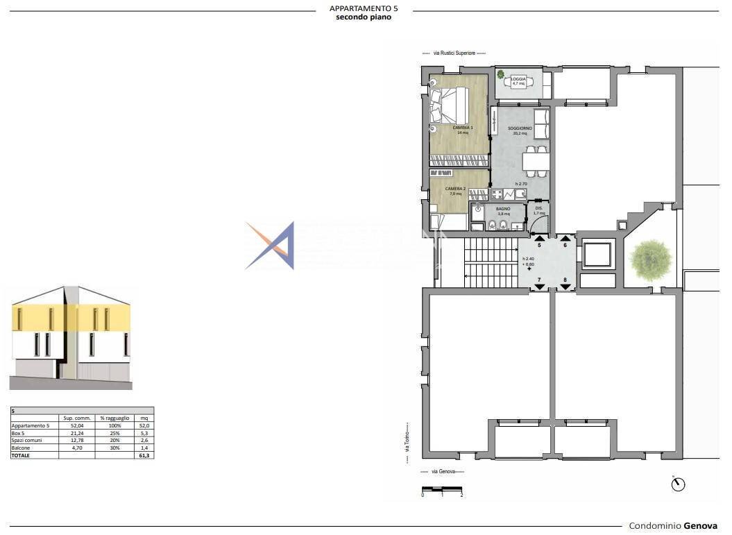 Foto 9 - Appartamento Sanremo - planimetria 1