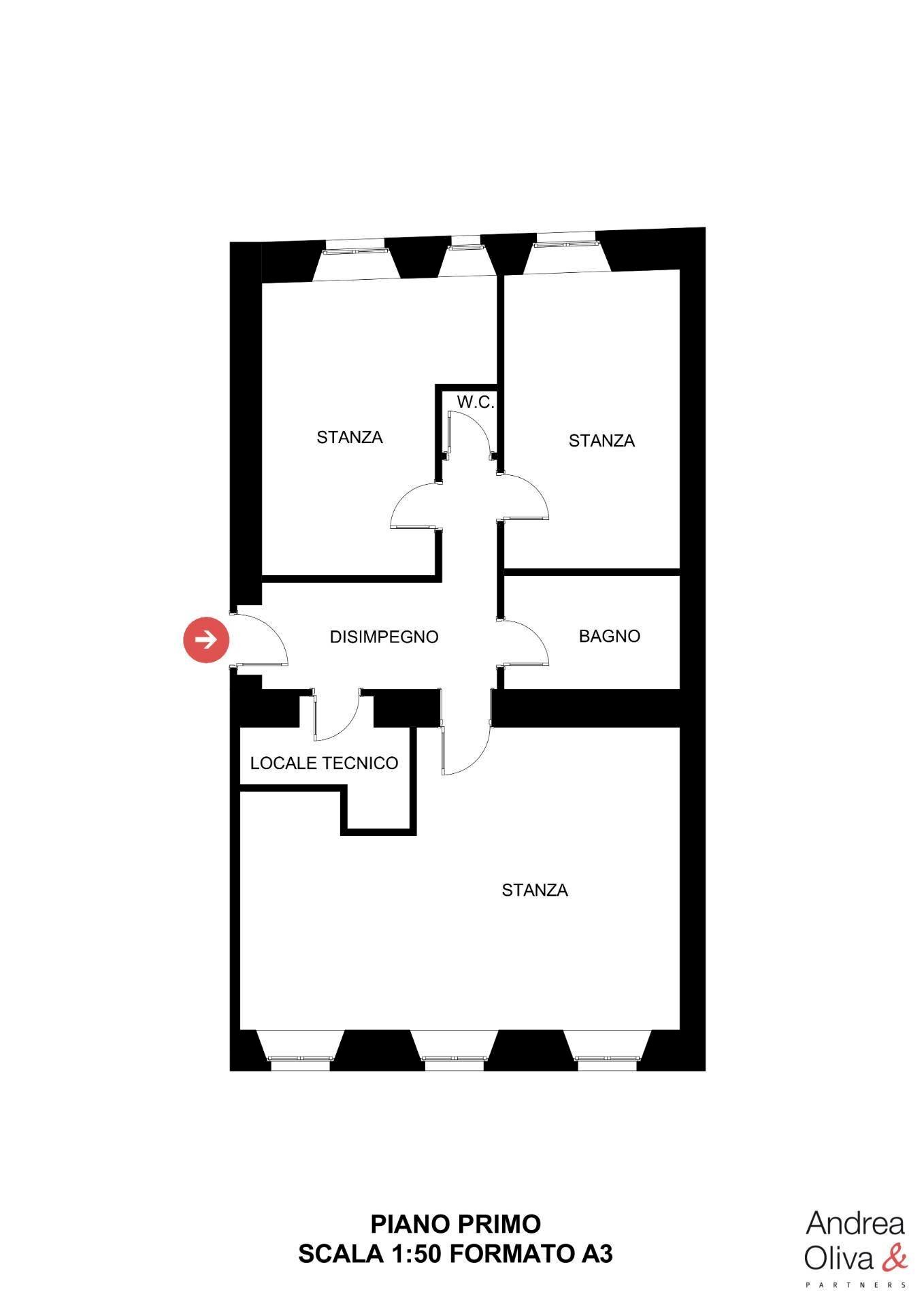 Foto 16 - Trilocale Via Rapicio
 
6, Trieste - planimetria 1