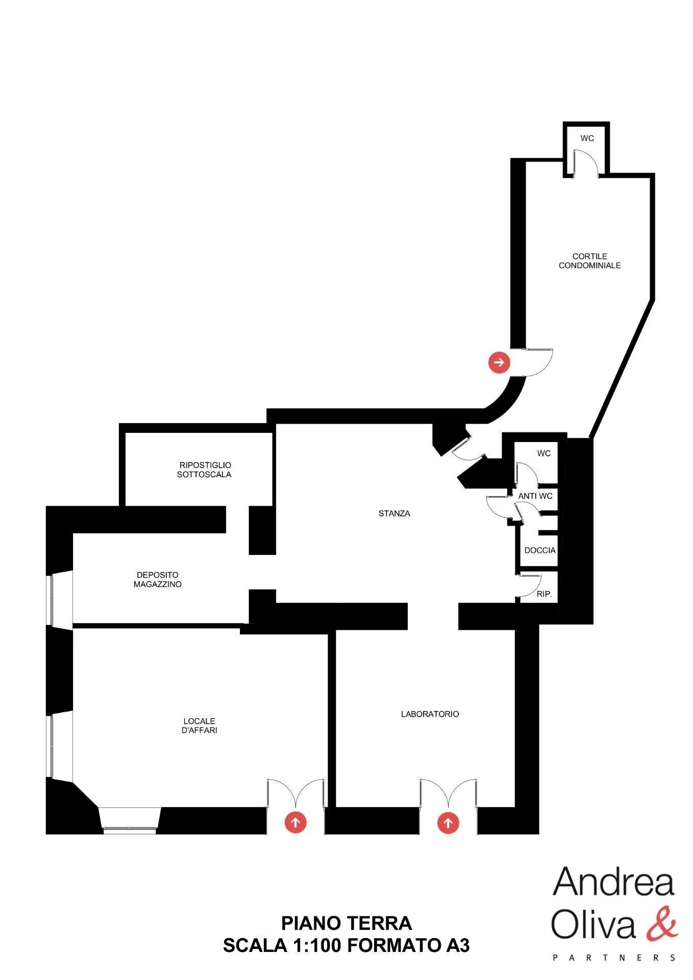 Foto 18 - Locale Commerciale Via Donadoni, Trieste - planimetria 1