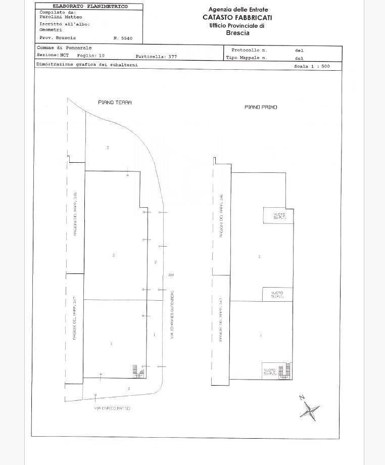 Foto 21 - Capannone Via Gutenberg, Poncarale - planimetria 1