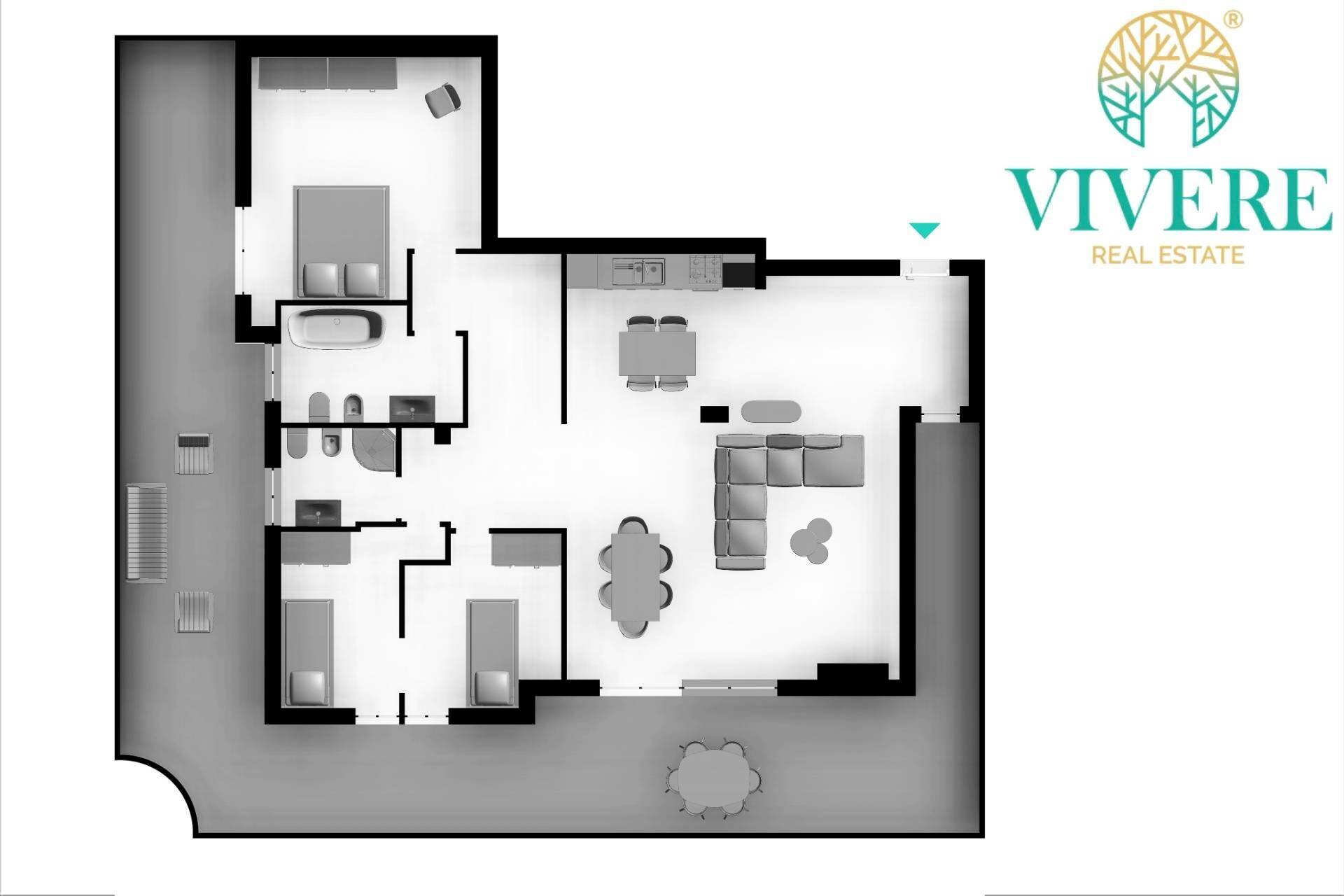 Foto 23 - Trilocale Via Lorenzo Rocci, Roma - planimetria 1