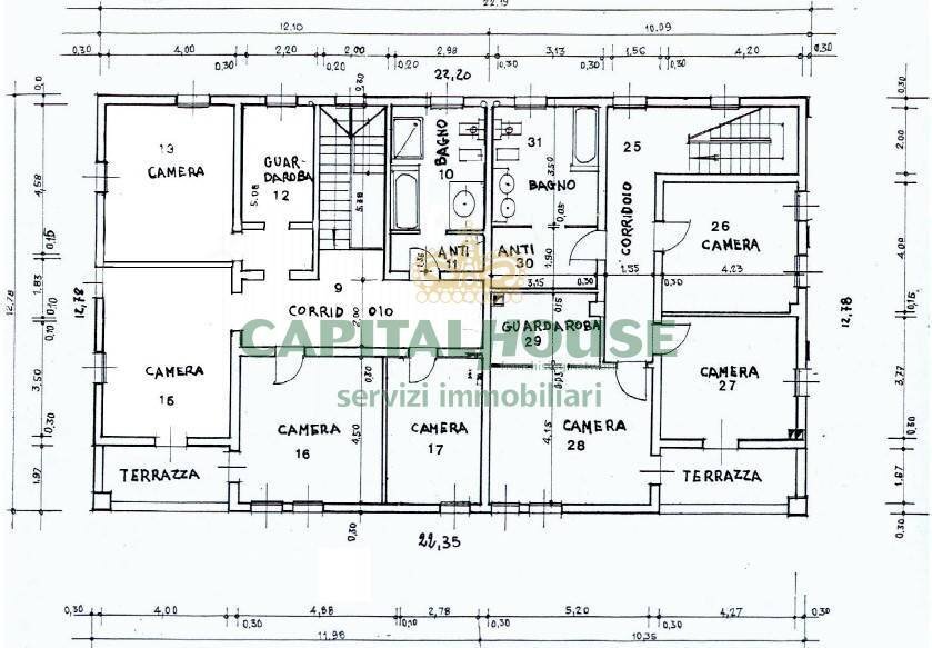 Foto 38 - Villa Viazza in Bagno, Sala Bolognese - planimetria 1