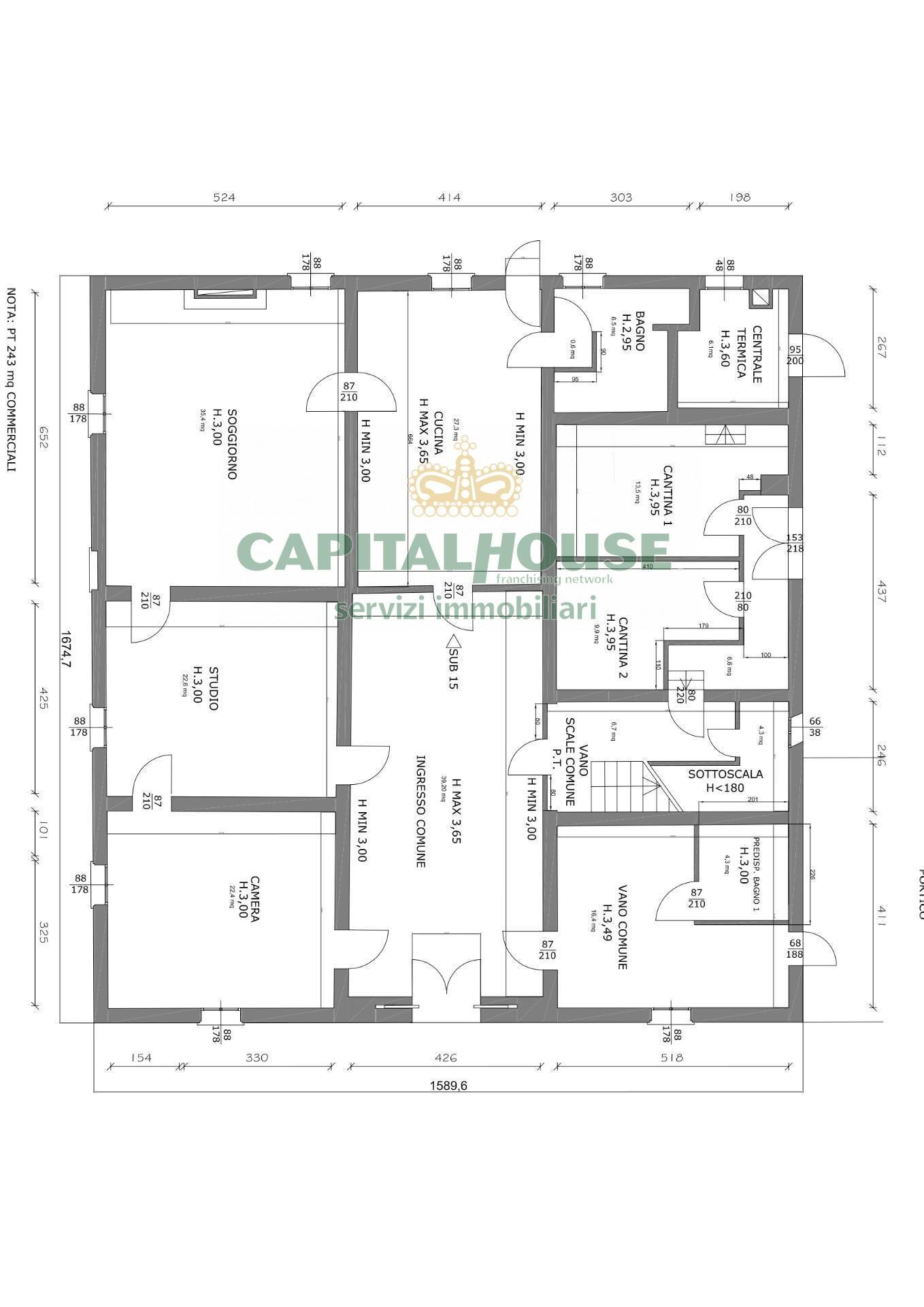 Foto 10 - Villa Via Marana, Budrio - floor plans 1