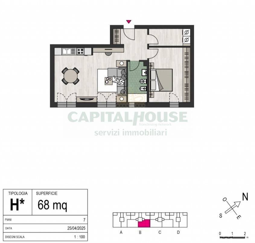 Foto 16 - Bilocale Via Umberto Terracini, Bologna - planimetria 1