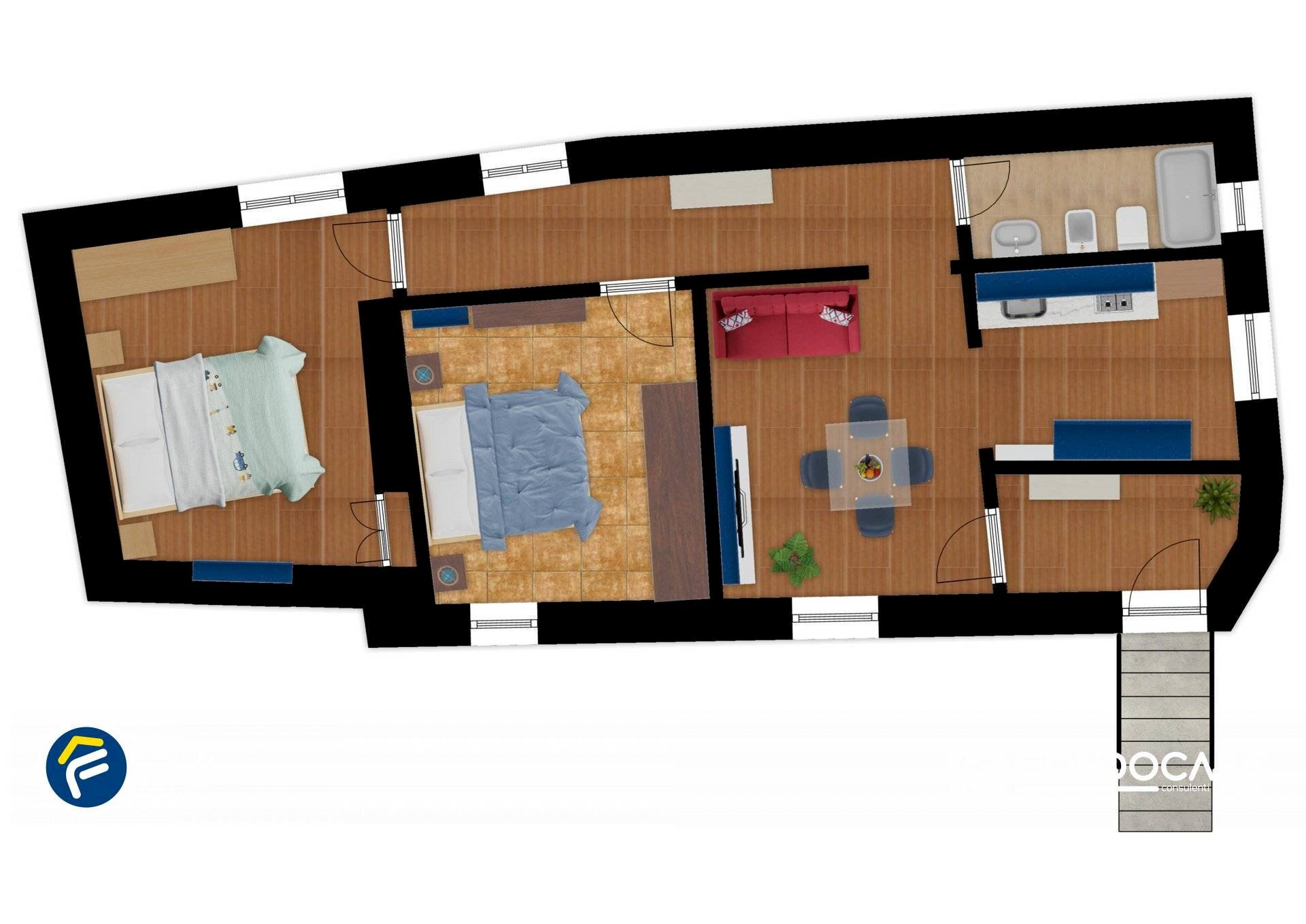 Foto 27 - Semi-detached house Principe Amedeo, Cisano sul Neva - floor plans 1