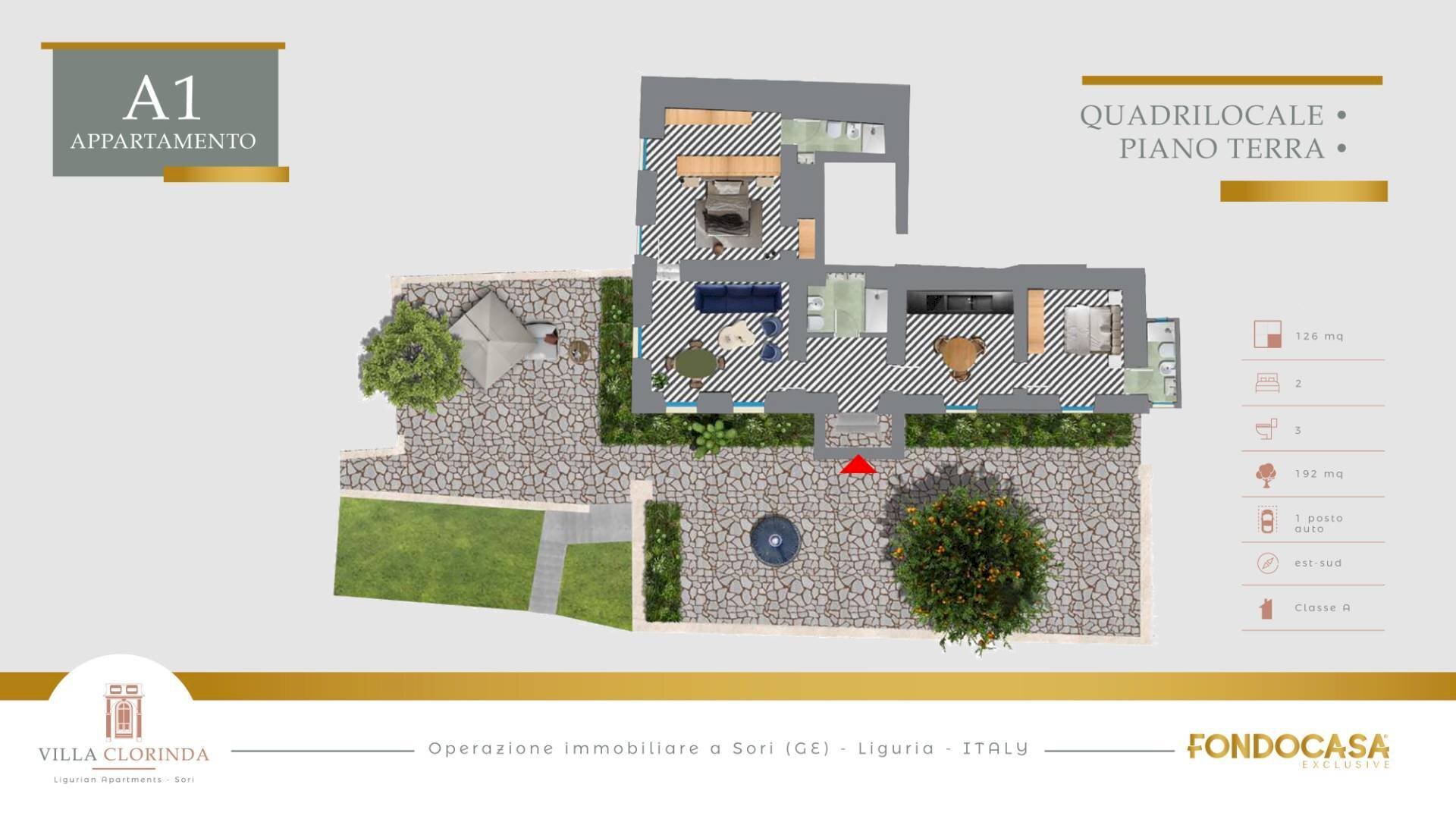 Foto 18 - Casa indipendente Via Giordani, Sori - planimetria 1