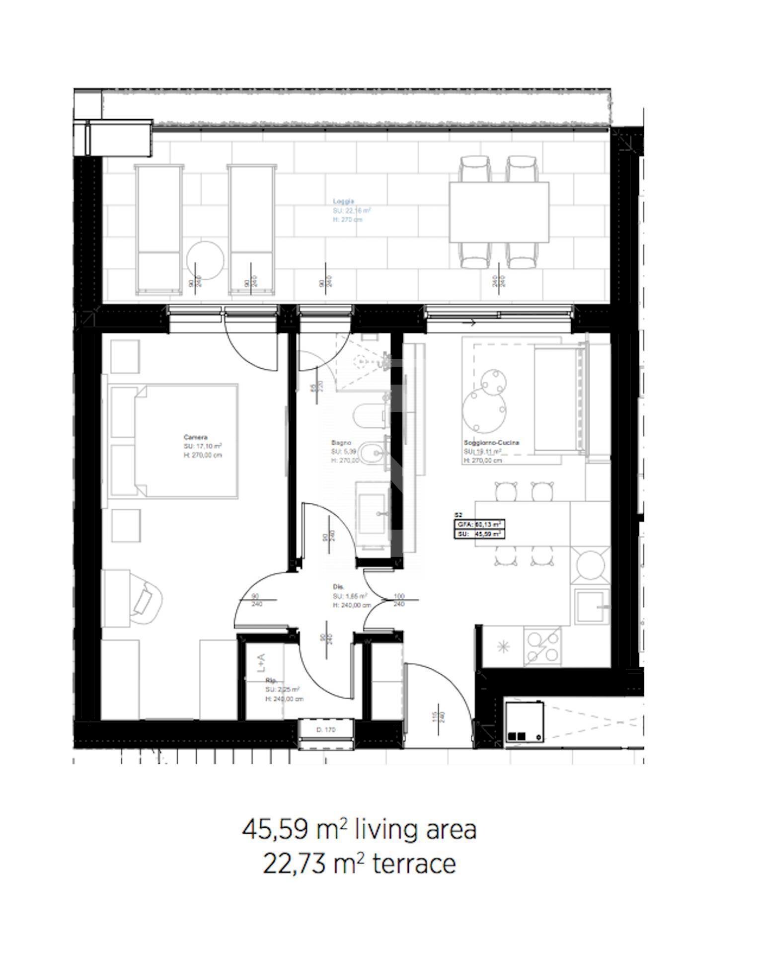 Foto 19 - Two-room apartment piazza San Bernardino, Salò - floor plans 1
