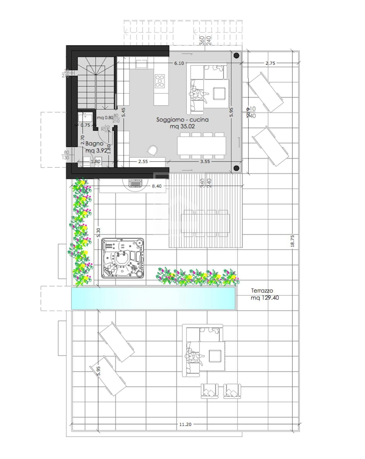 Foto 35 - Attico via Montemaderno, Toscolano-Maderno - planimetria 1