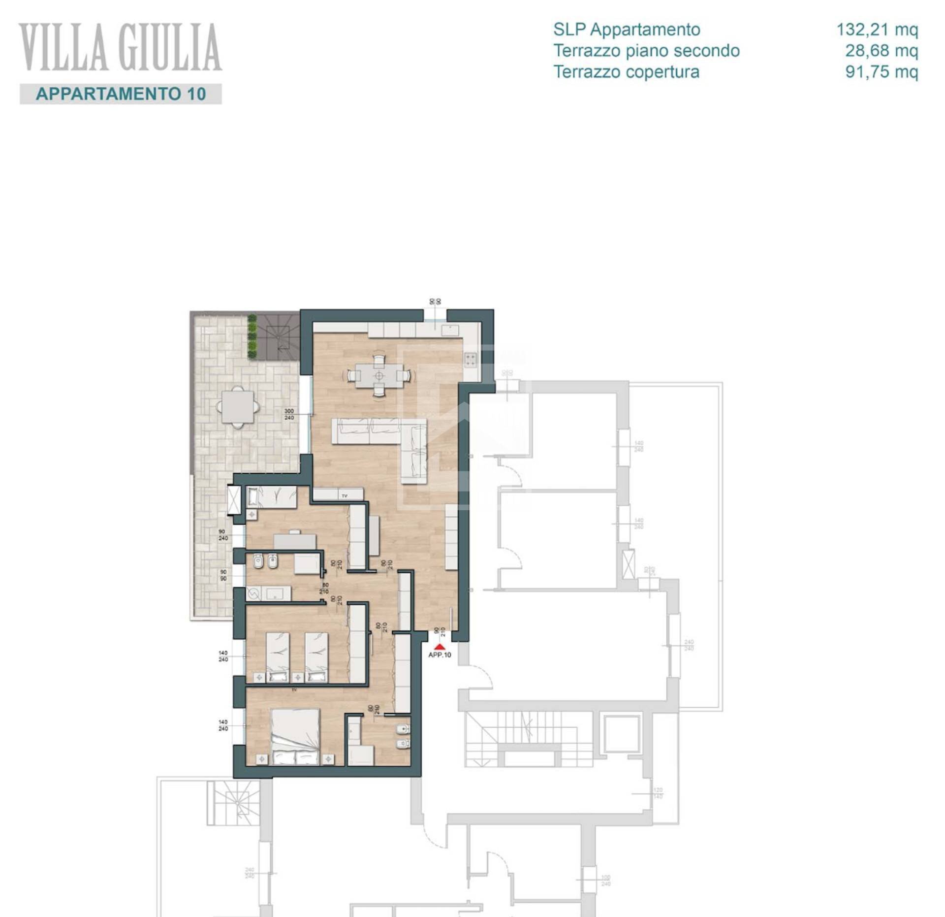 Foto 28 - Attico Via Pasubio, Desenzano del Garda - planimetria 1