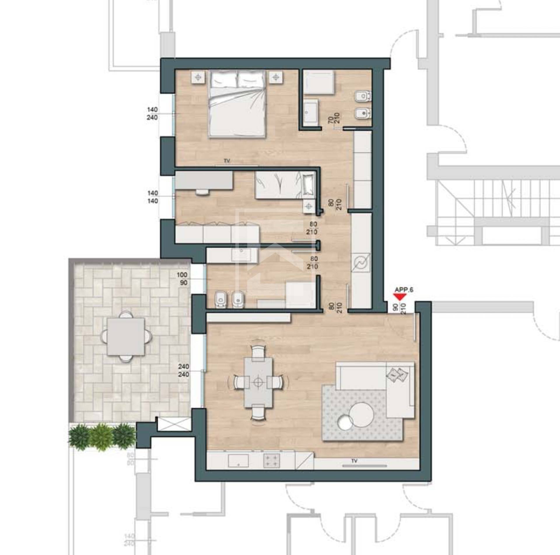 Foto 23 - Appartamento Via Pasubio, Desenzano del Garda - planimetria 1