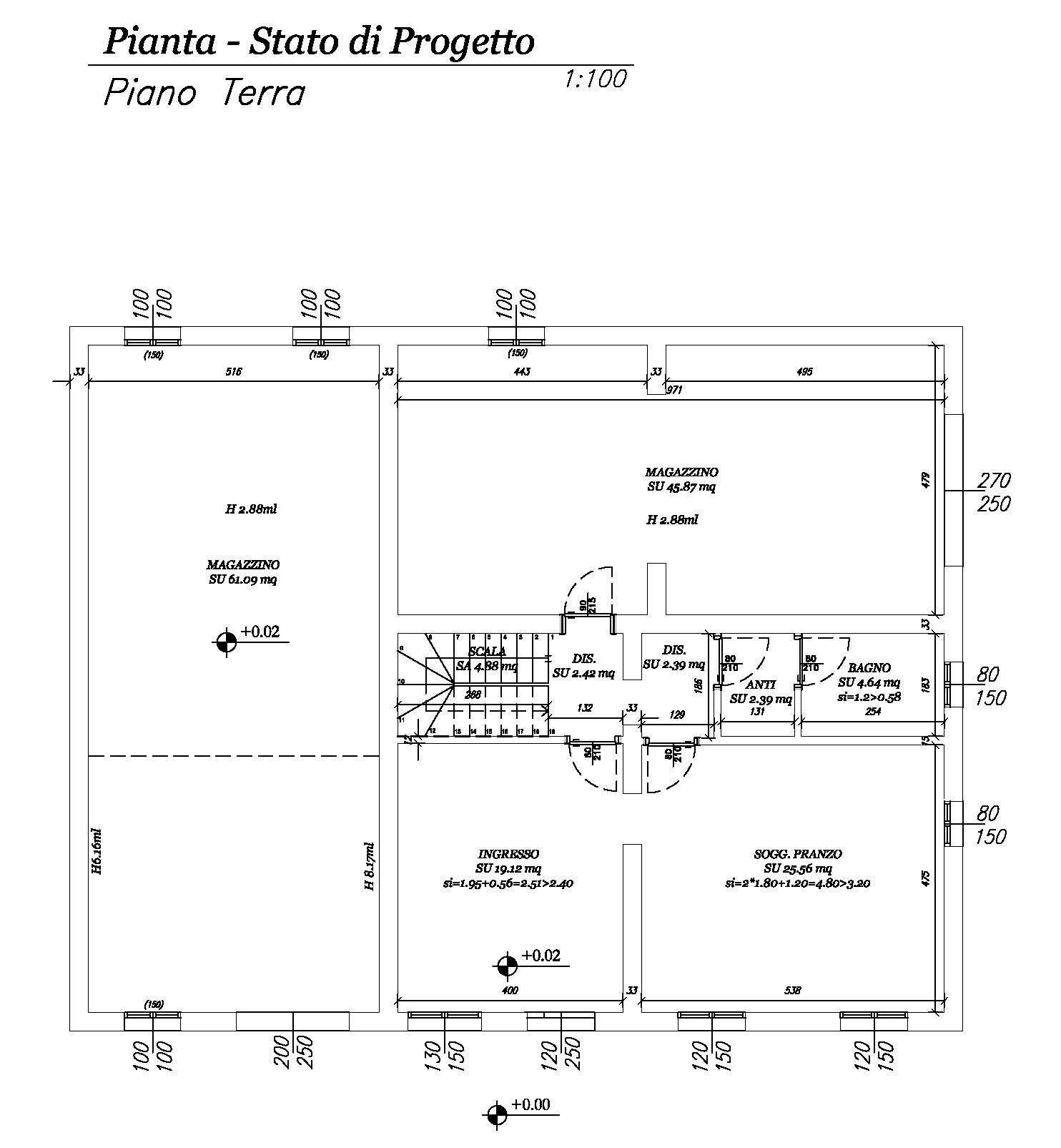 Foto 17 - Villa via Frutteti
 
45, Terre del Reno - planimetria 1