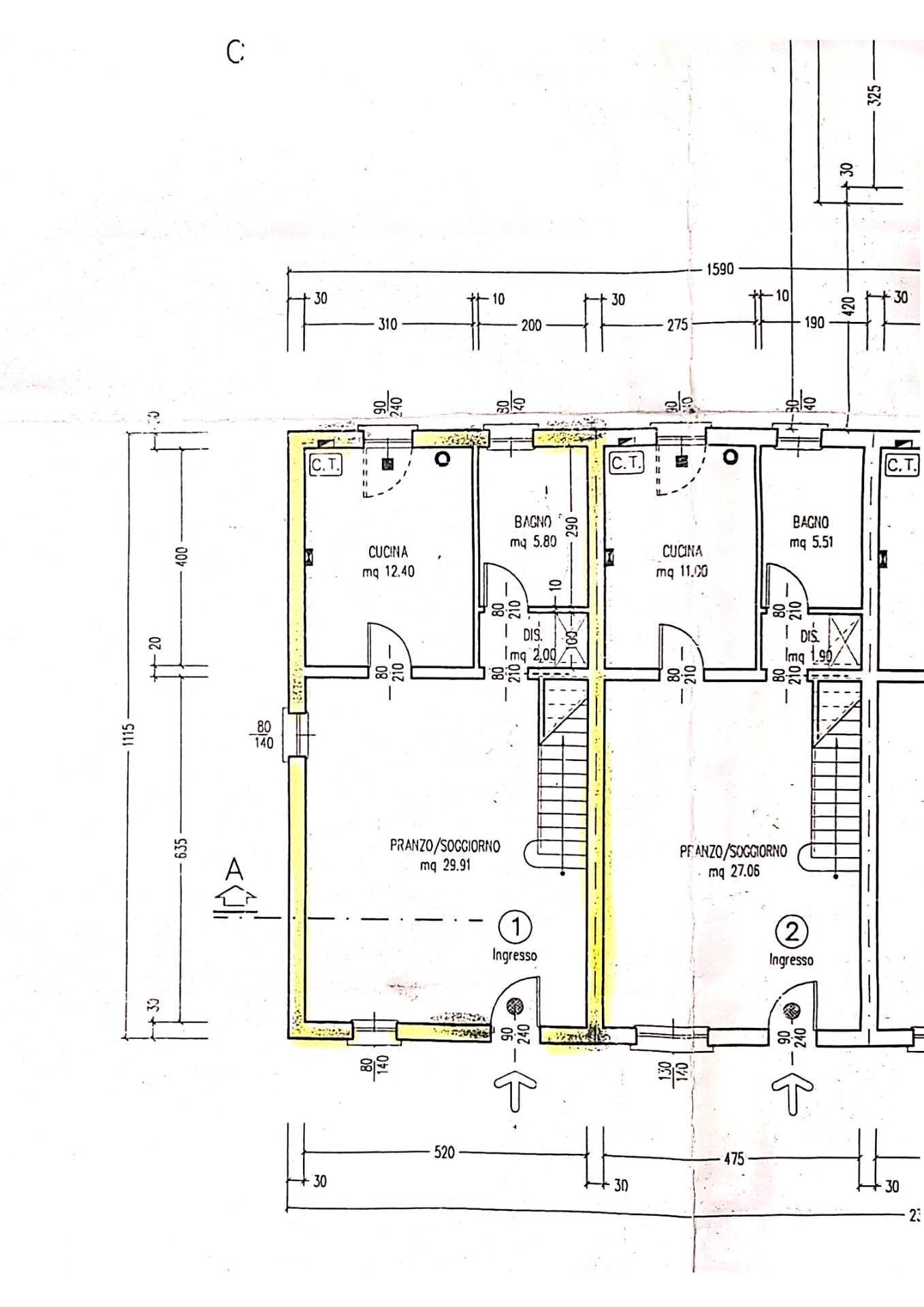 Foto 16 - Villa a Schiera Via Navigazione, Ferrara - planimetria 1