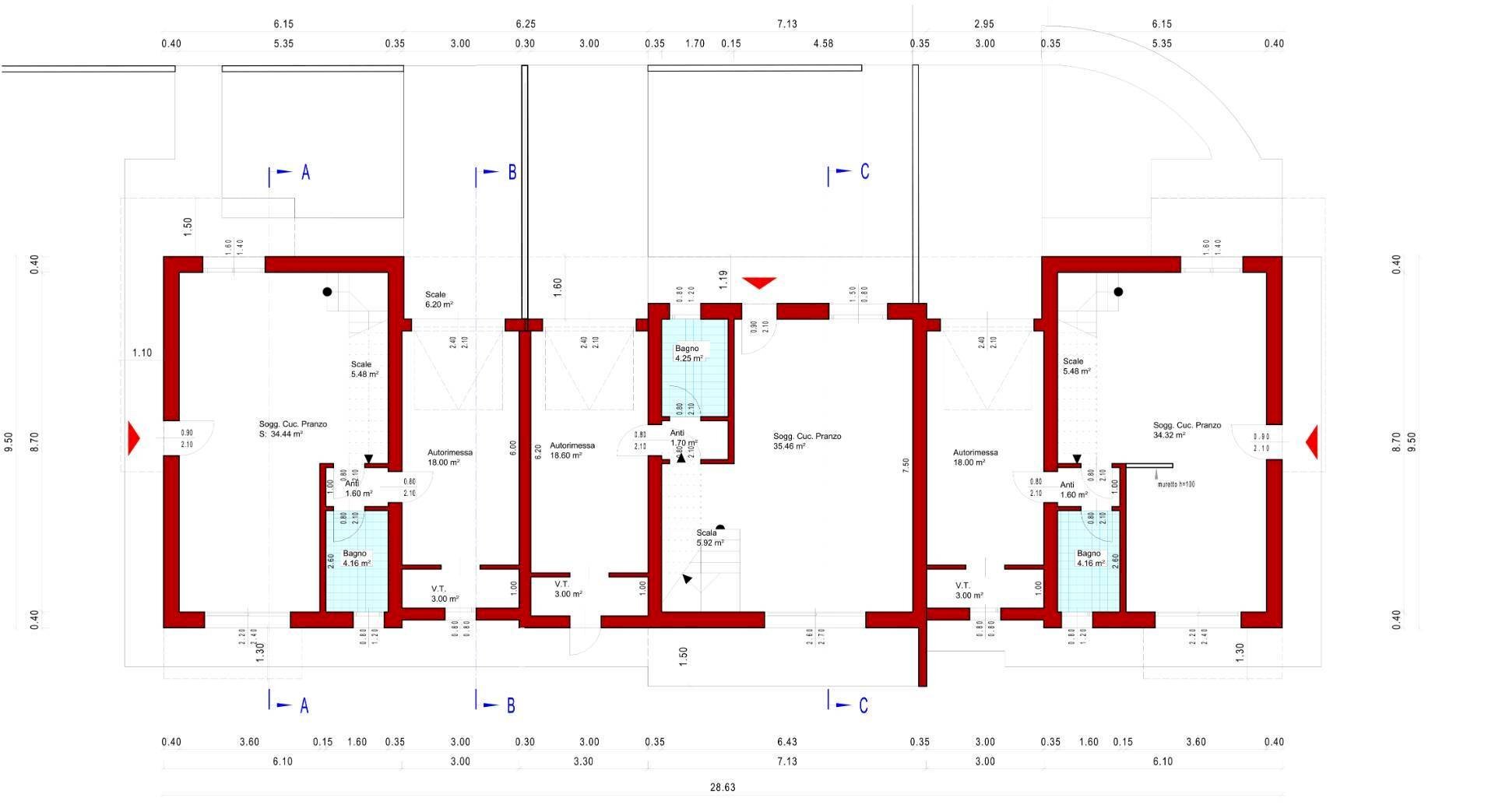 Foto 16 - Terraced Villa Via Cà Gamba
 
SNC, Jesolo - floor plans 1