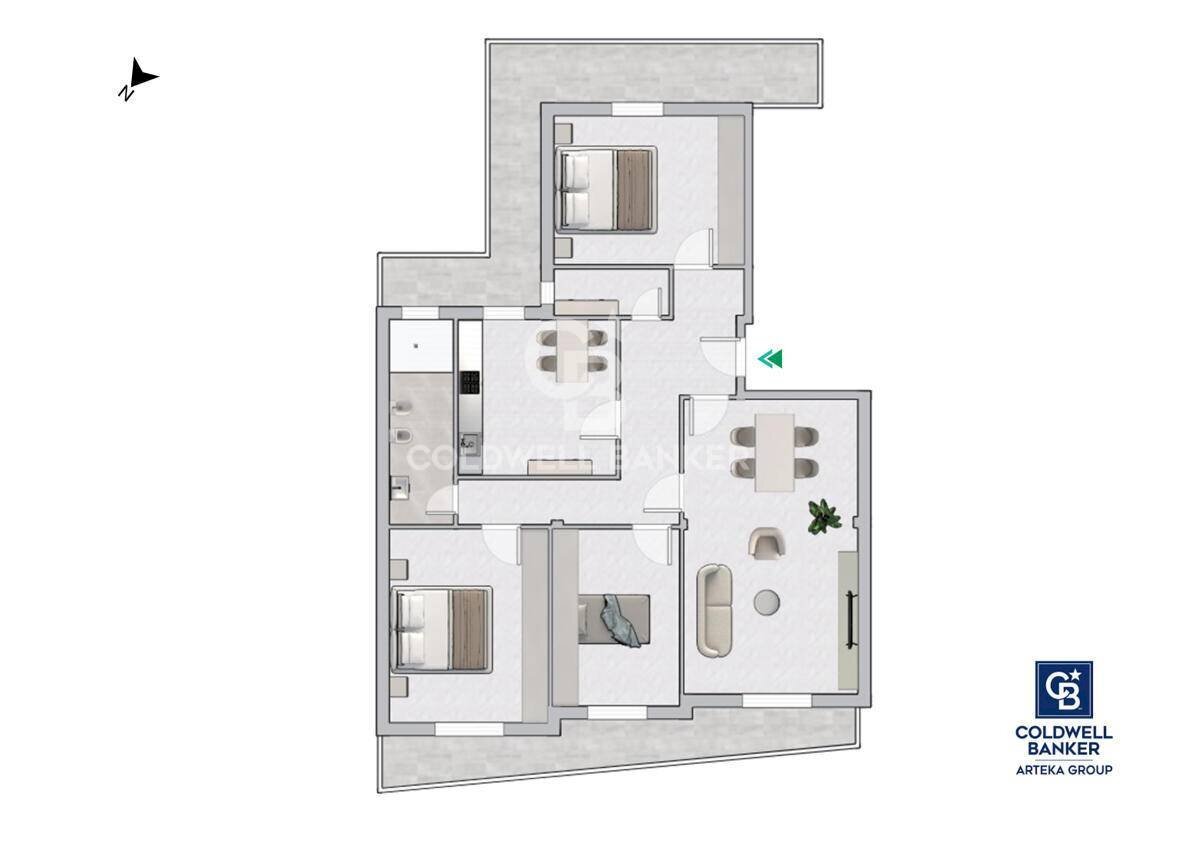 Foto 22 - Trilocale via Sciarelle
 
91, Acireale - planimetria 1