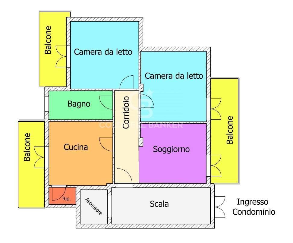 Foto 19 - Quadrilocale via Gozzano
 
12, Acireale - planimetria 1