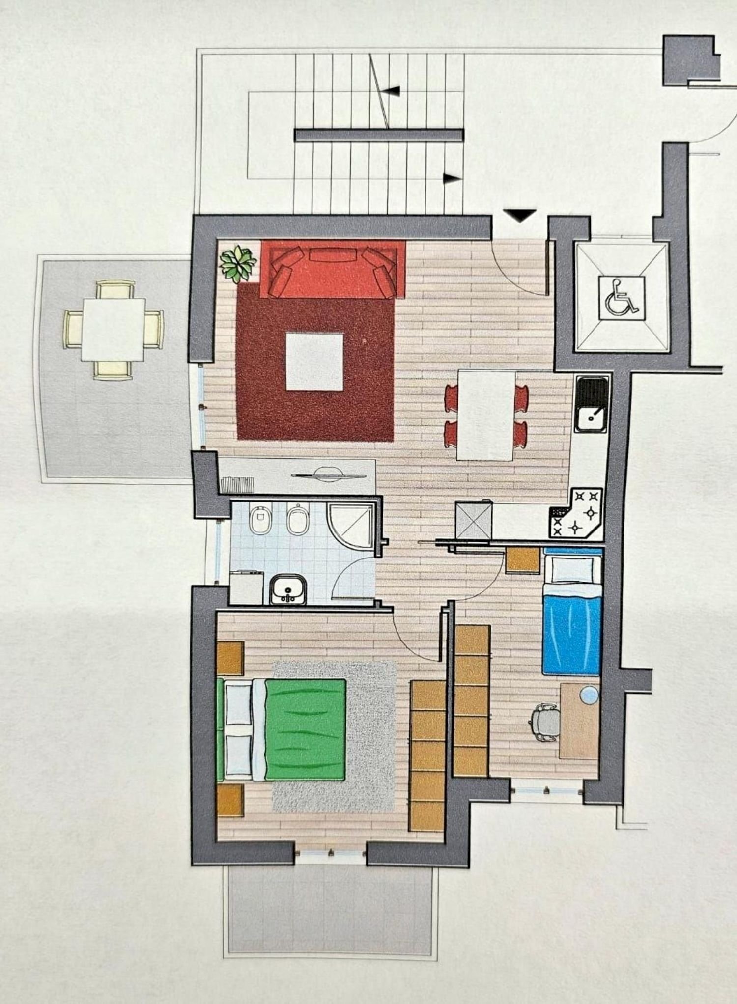 planimetria - Trilocale Fermo - planimetria 1