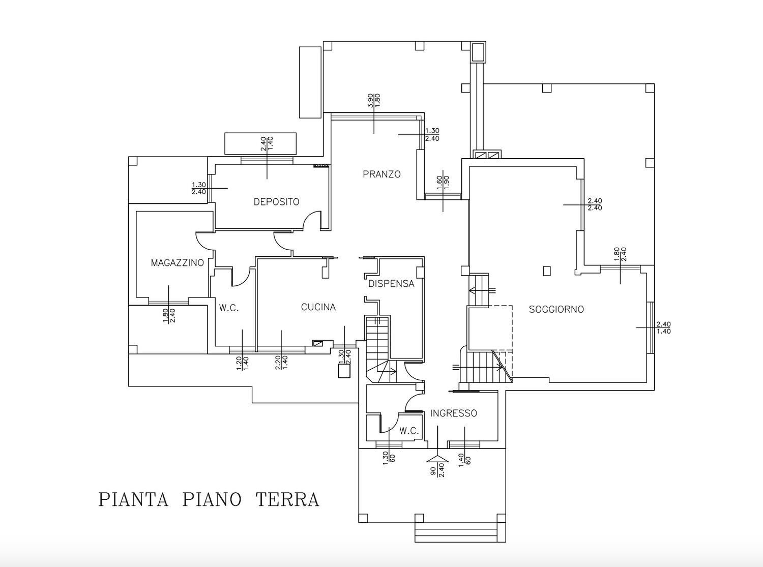 planimetria - Villa Castelletta, Fermo - floor plans 1