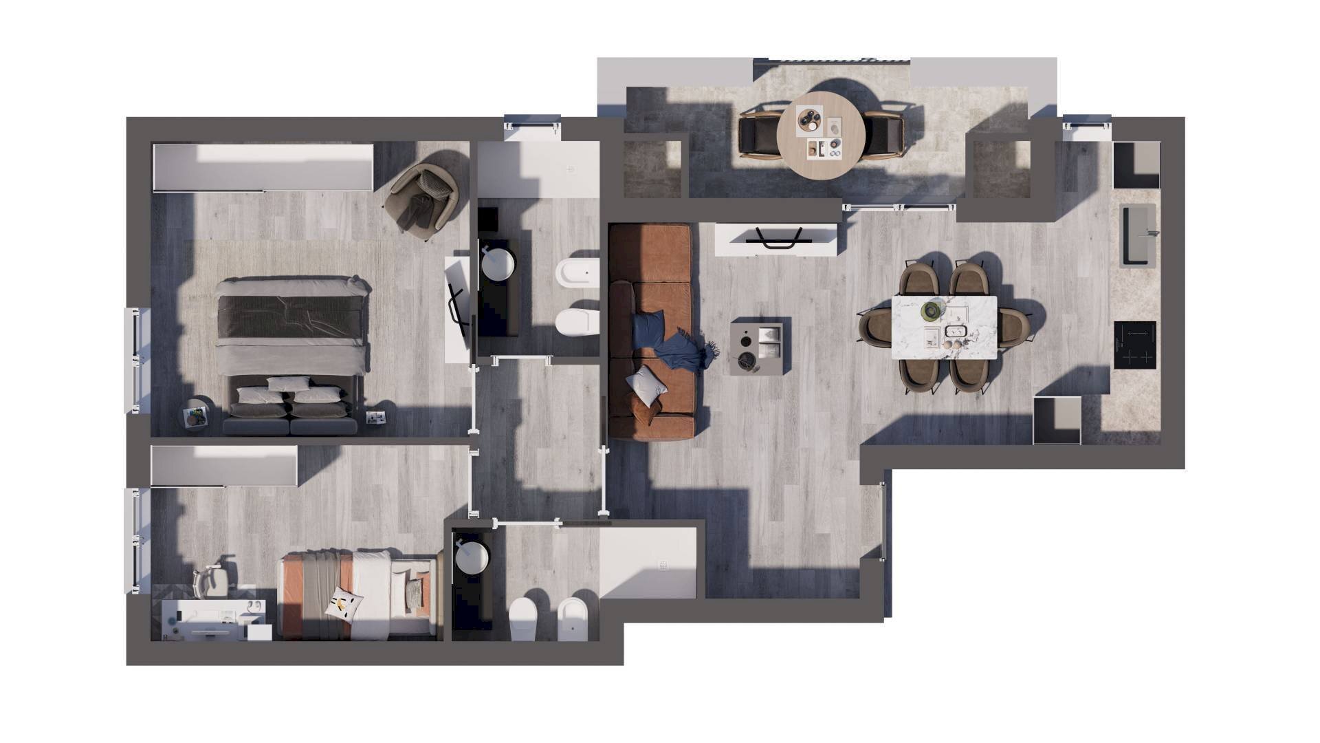 Foto 19 - Trilocale Via Soverato
 
43, Roma - planimetria 1