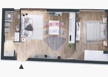 Pianta 3D - Bilocale Capriate San Gervasio - foto 5