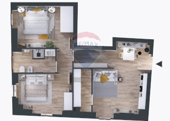 Pianta 3D - Three-room apartment Capriate San Gervasio - photo 6