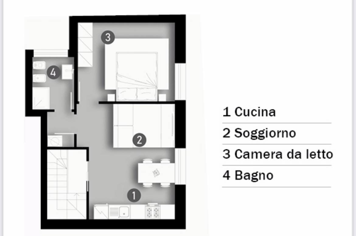 Foto 13 - Bilocale Via gandhi
 
3, Milano - planimetria 1