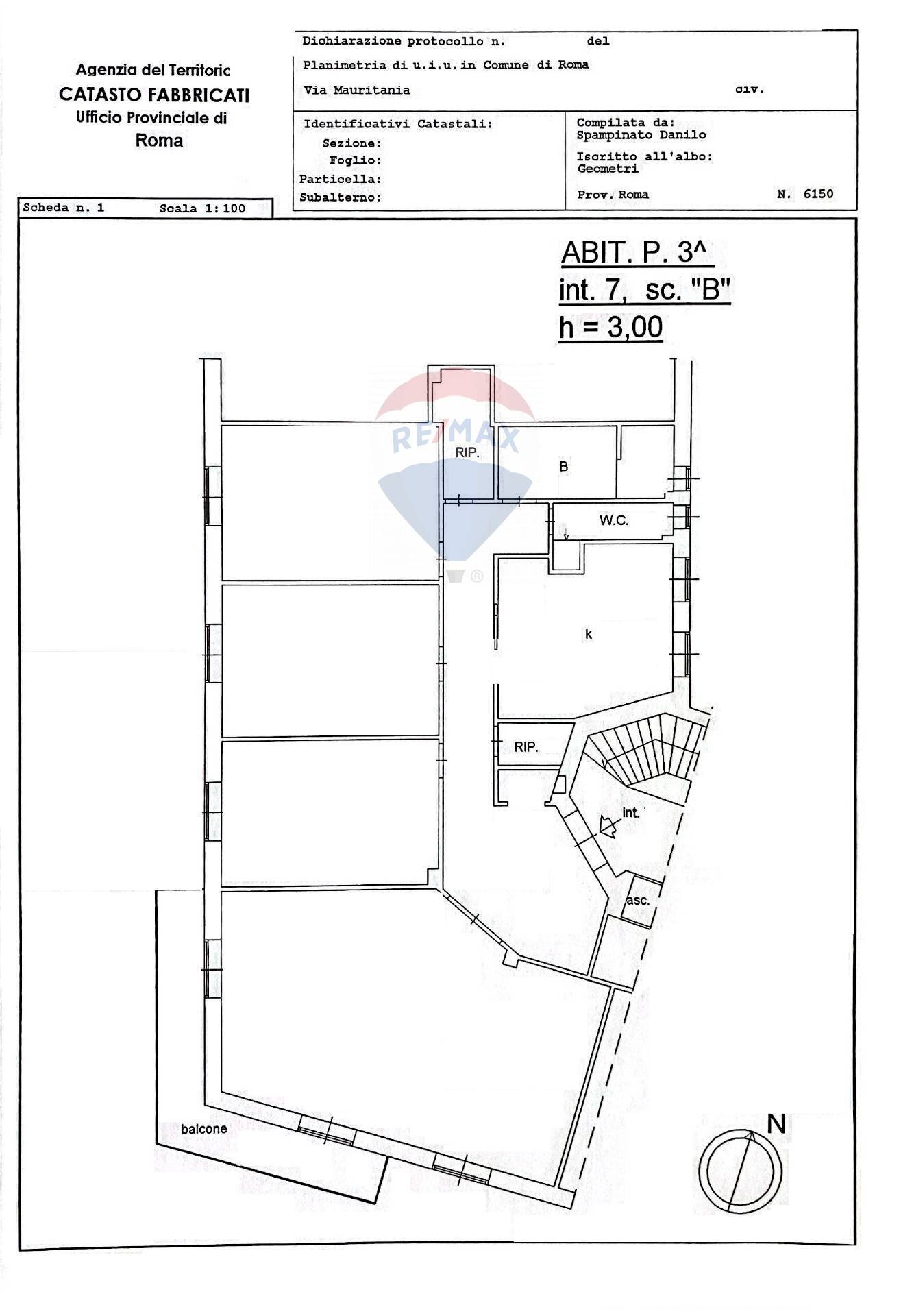 Pianta 2D - Appartamento Via Mauritania
 
5, Roma - planimetria 1