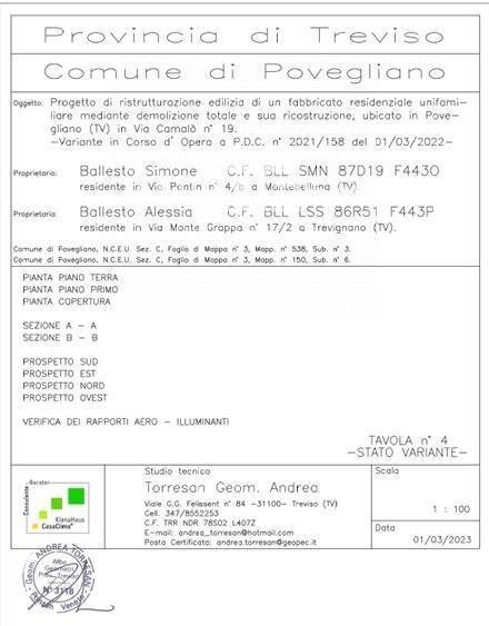 Foto 4 - Independent house Via Belgiardino
 
3, Povegliano - floor plans 1