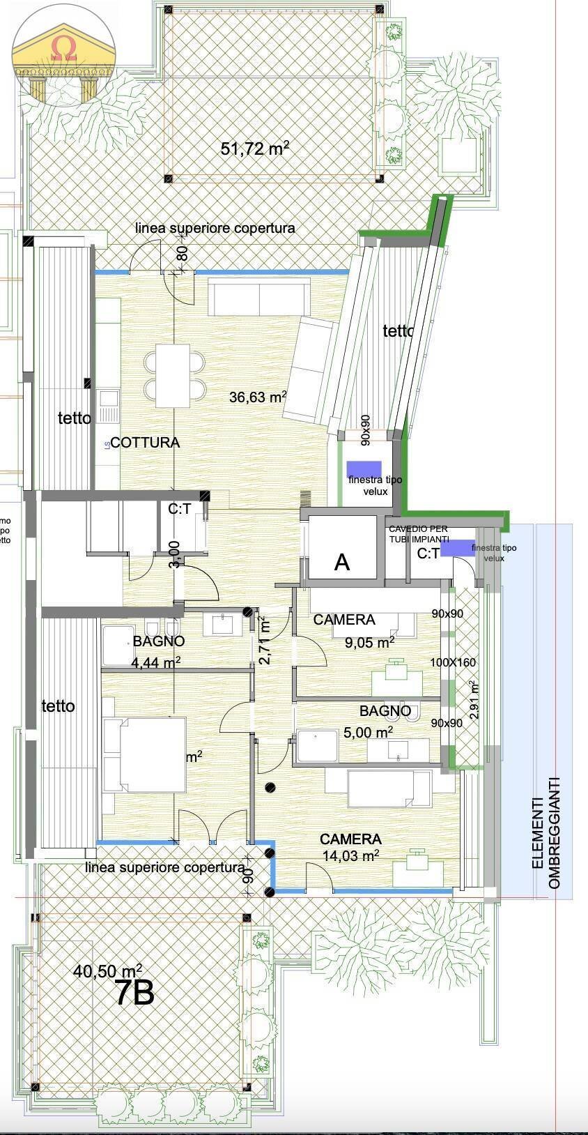 Foto 5 - Attico Treviso - planimetria 1