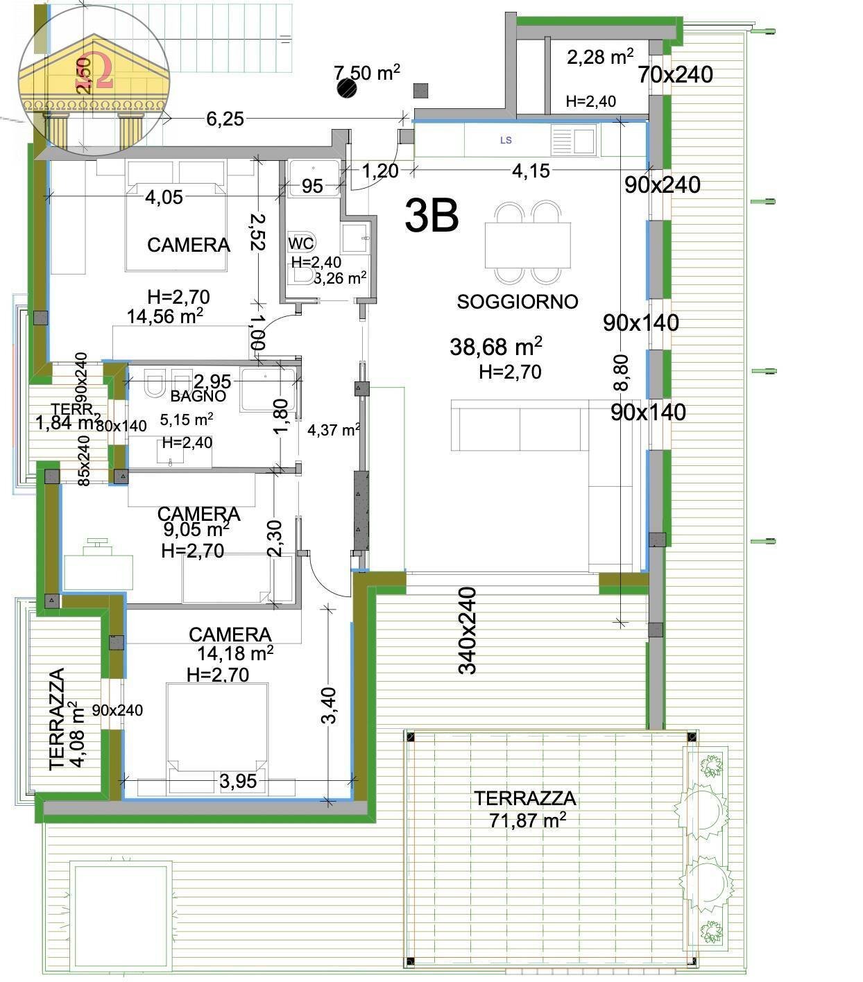 Foto 1 - Quadrilocale Treviso - planimetria 1
