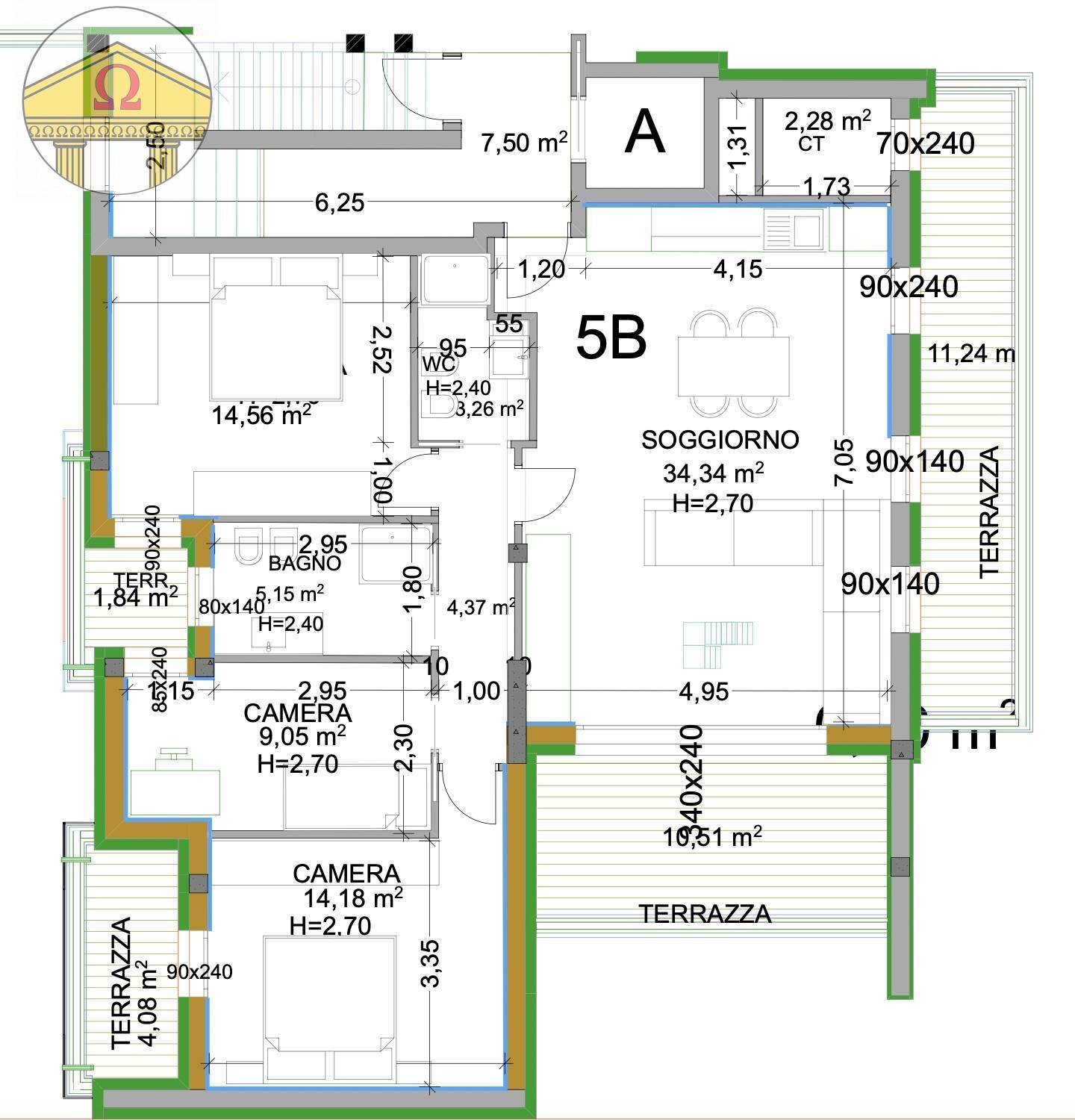 Foto 1 - Quadrilocale Treviso - planimetria 1
