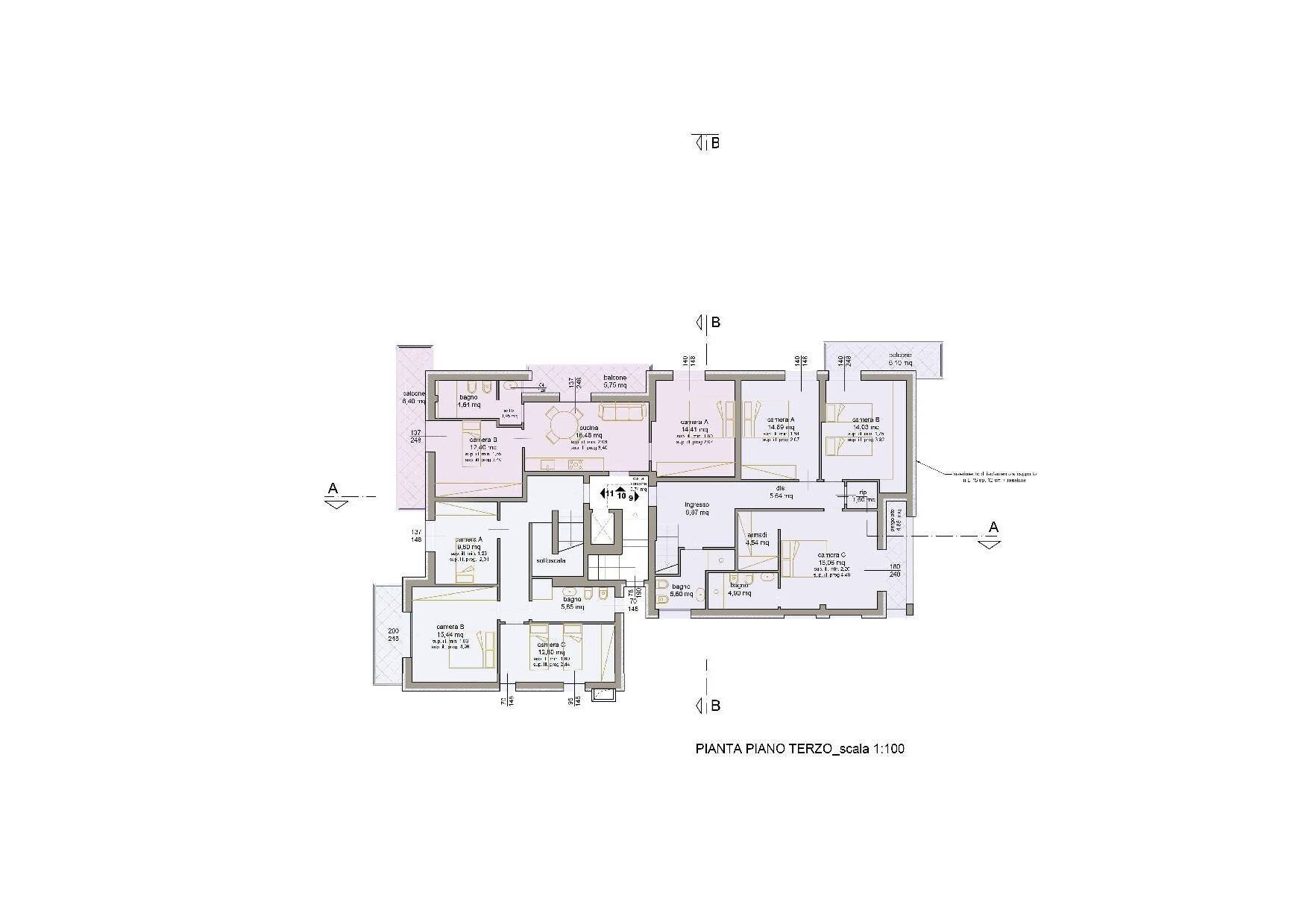 Foto 28 - Two-room apartment Corso Matteotti, Montecatini-Terme - floor plans 1
