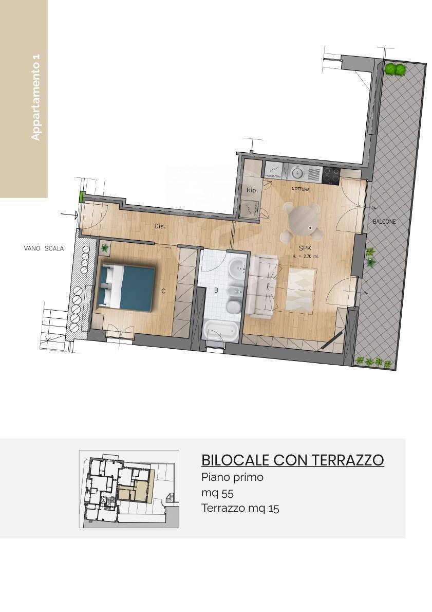 Foto 18 - Two-room apartment via milite ignoto
 
4, Alassio - floor plans 1