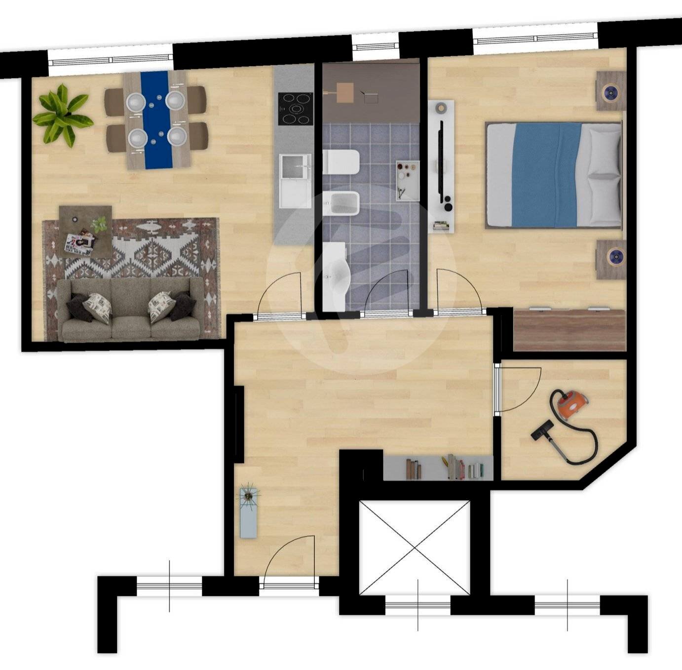 Foto 19 - Monolocale via michelangelo
 
1, Alassio - planimetria 1