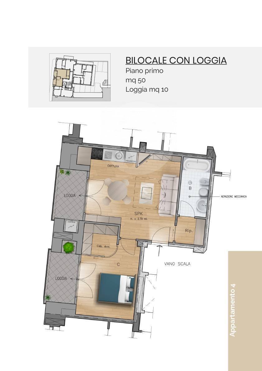 Foto 13 - Bilocale via milite ignoto
 
4, Alassio - planimetria 1