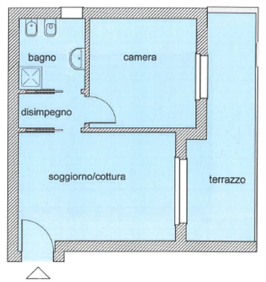 Foto 32 - Two-room apartment Via Cagliari, Bordighera - floor plans 1