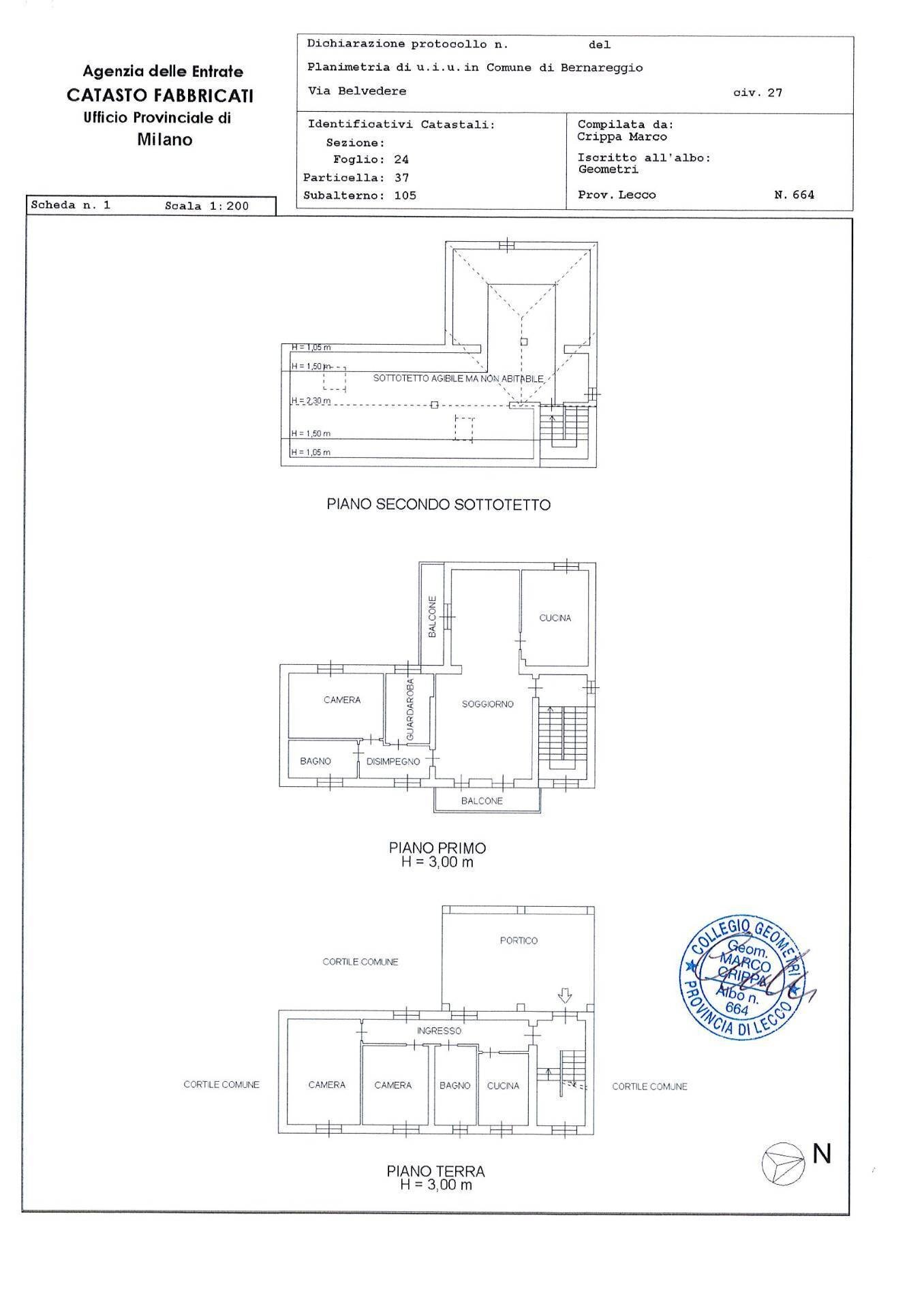 Foto 33 - Villa BELVEDERE
 
27, Bernareggio - floor plans 1