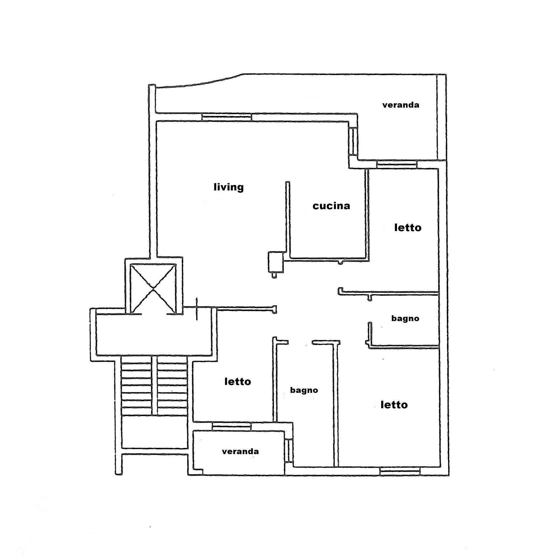 Foto 13 - Quadrilocale via Capurso
 
7, Canosa di Puglia - planimetria 1