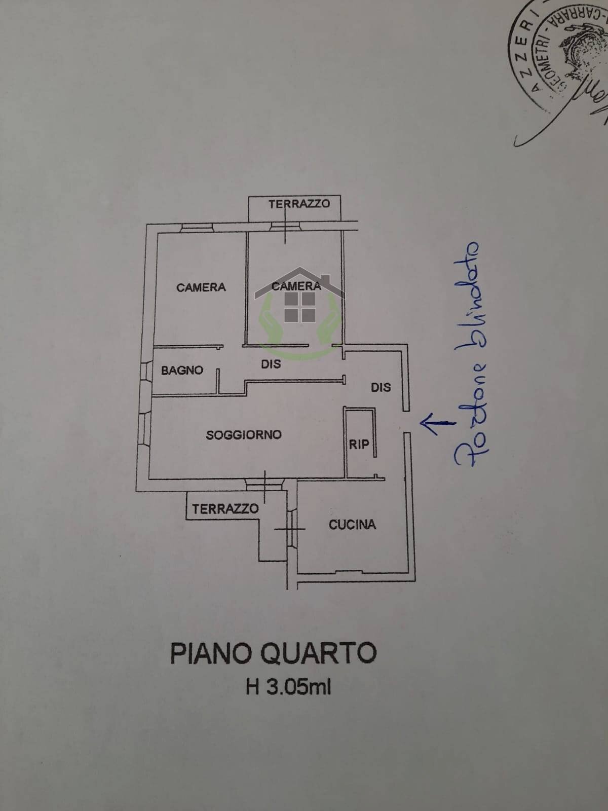 Foto 18 - Four-room apartment Piazza Mazzini, Aulla - floor plans 1