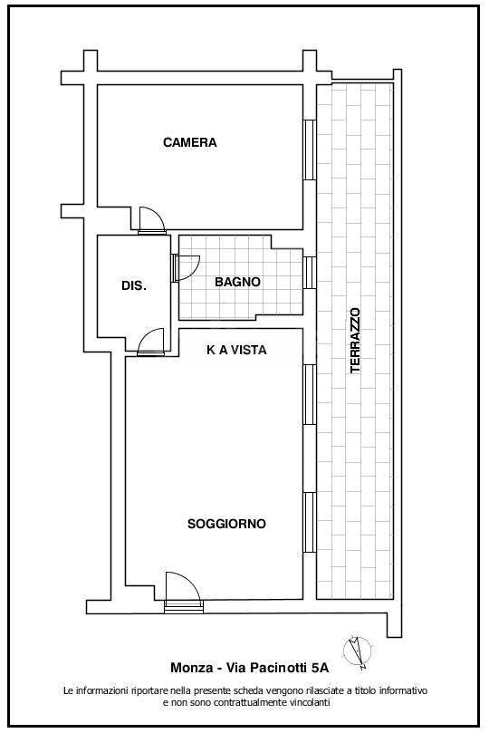 Foto 16 - Two-room apartment via Pacinotti
 
5, Monza - floor plans 1