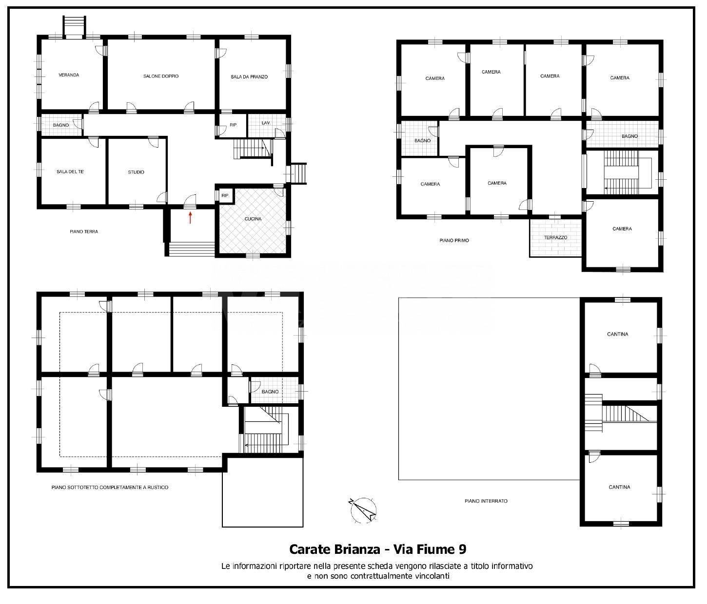 Foto 25 - Villa Via Fiume
 
9, Carate Brianza - floor plans 1