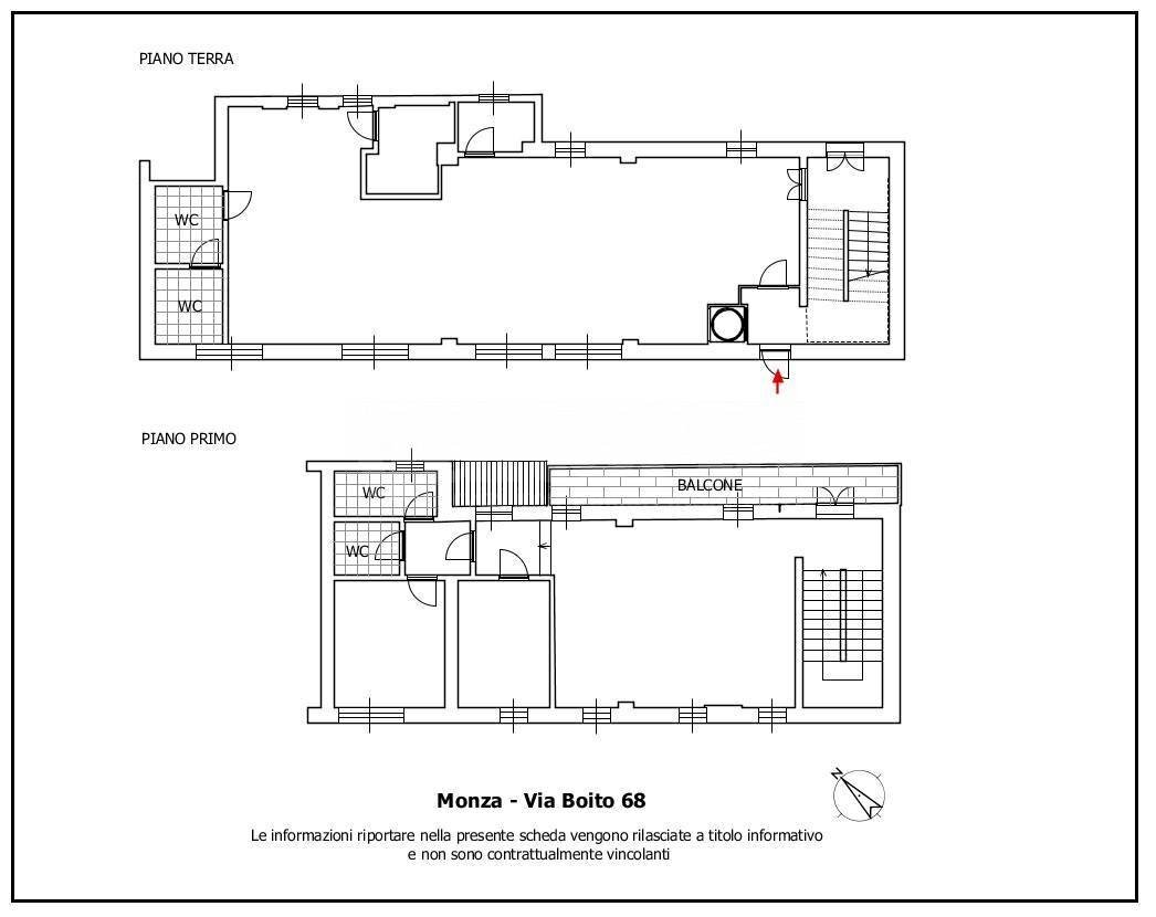 Foto 10 - Negozio via Boito
 
68, Monza - planimetria 1