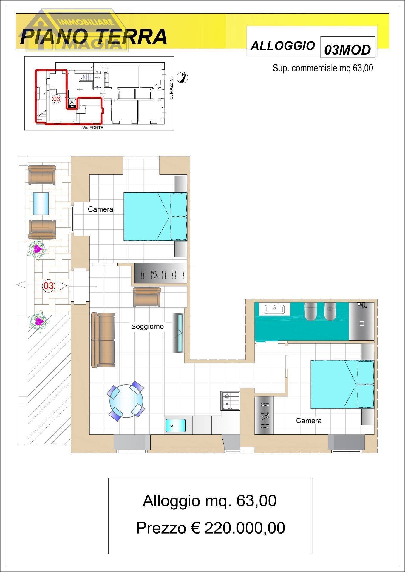 Foto 14 - Trilocale 47, San Benedetto del Tronto - planimetria 1