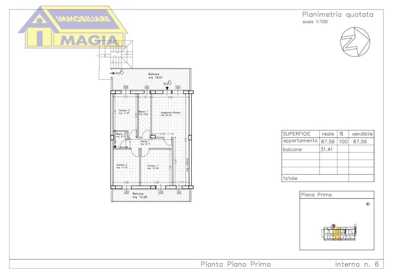 Foto 6 - Quadrilocale Castel di Lama - planimetria 1