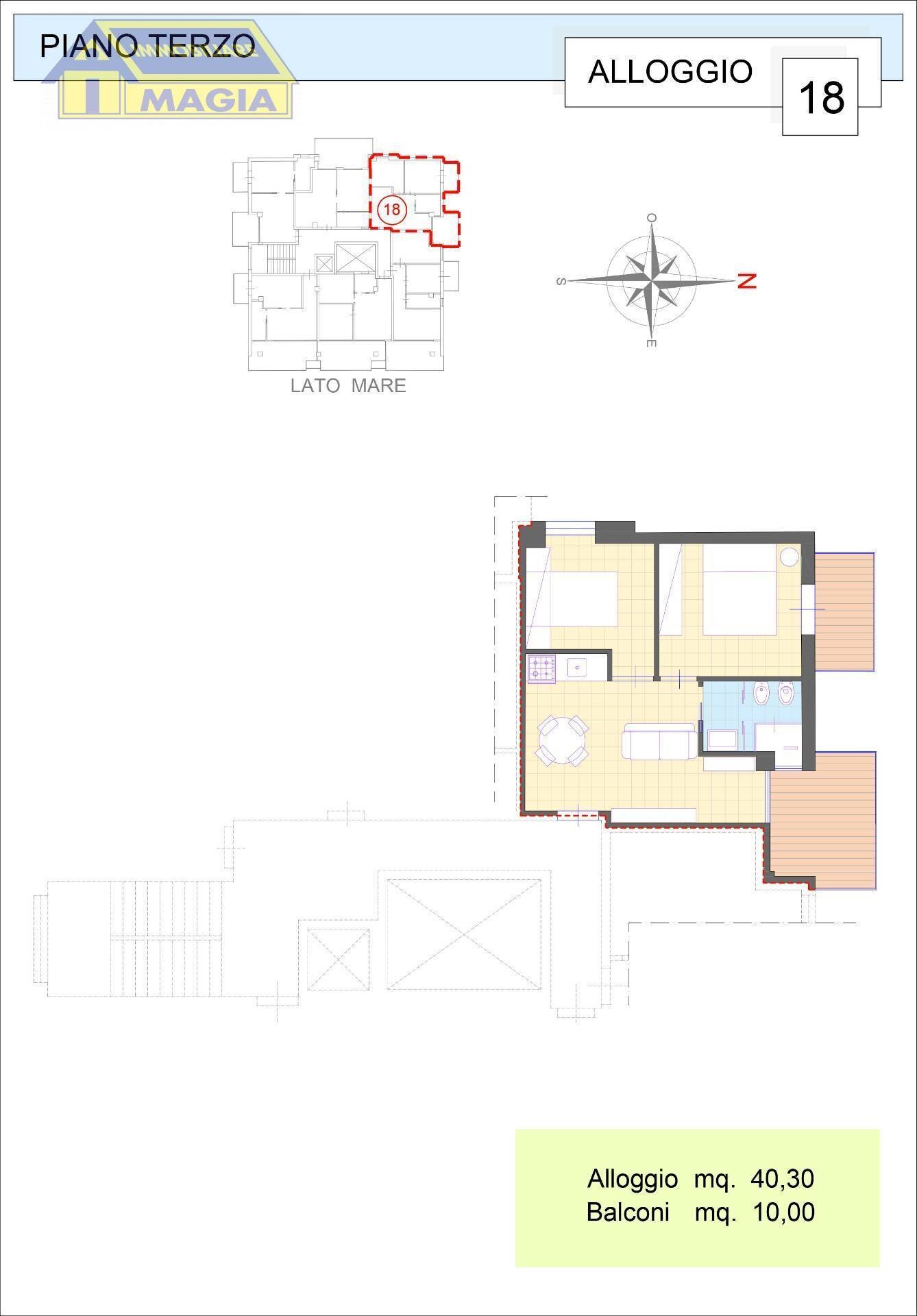 Foto 2 - Three-room apartment 70, Alba Adriatica - floor plans 1